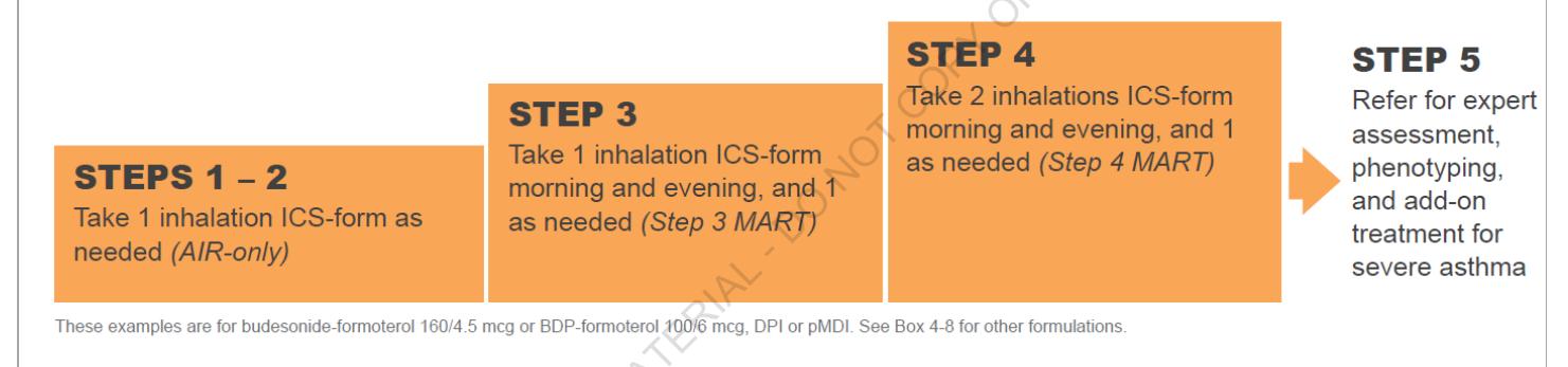 【Global Strategy for Asthma Management and Prevention (2025 update)】Asthma Treatment Algorithm