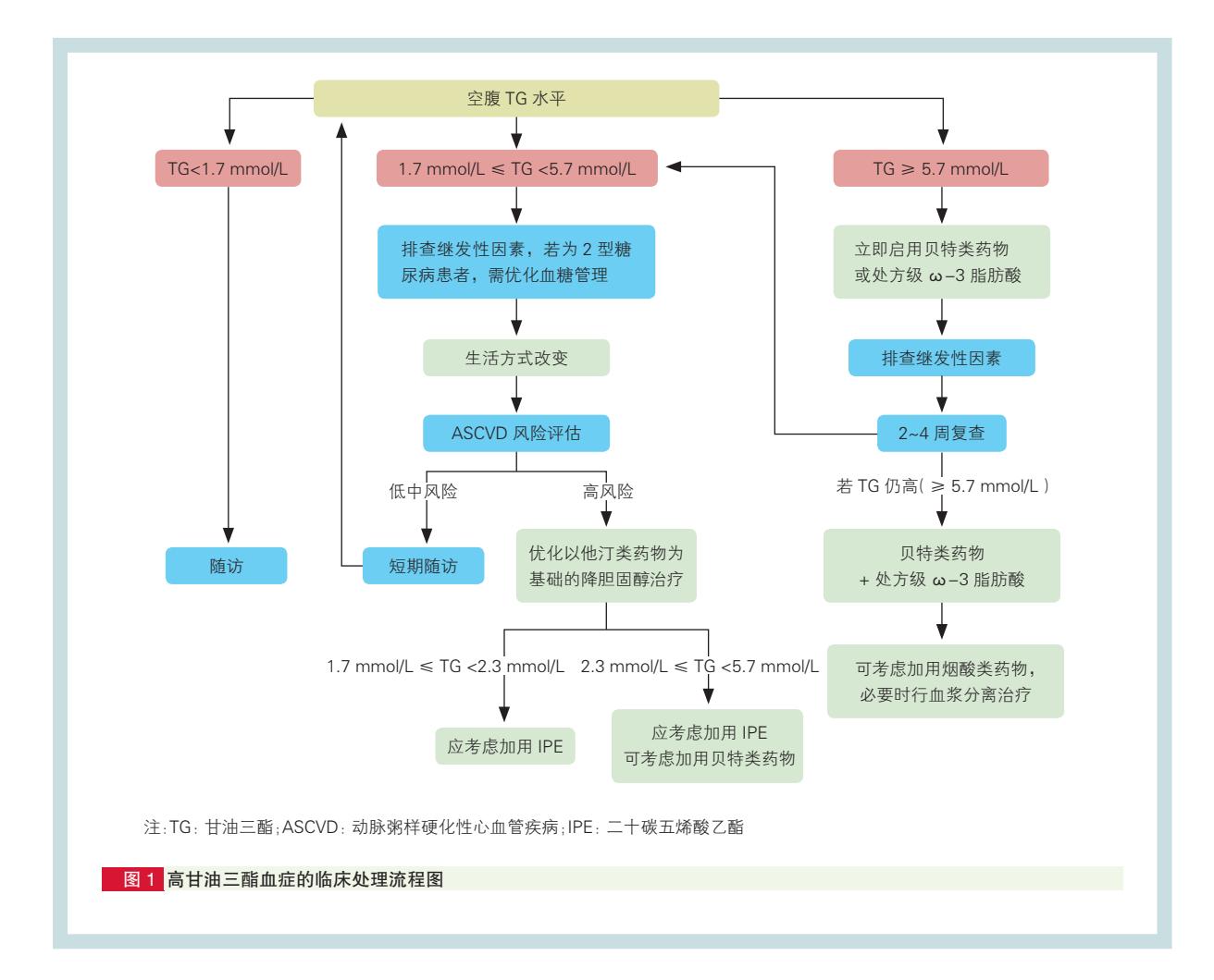 【高甘油三酯血症临床管理多学科专家共识】高甘油三酯血症临床处理路径图