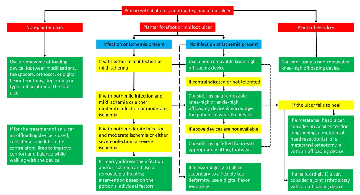 【Guidelines on offloading foot ulcers in persons with diabetes(IWGDF 2023 update)】Clinical Management Algorithm