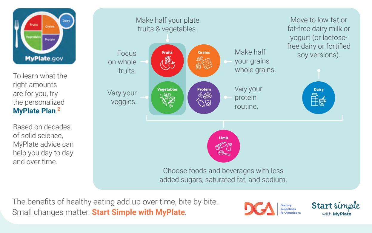 【USDA MyPlate Dietary Guidelines Infographic】