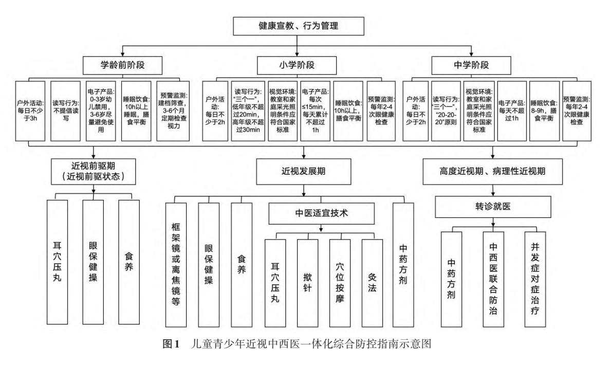 【儿童青少年近视中西医一体化综合防控指南】近视防控指南流程图
