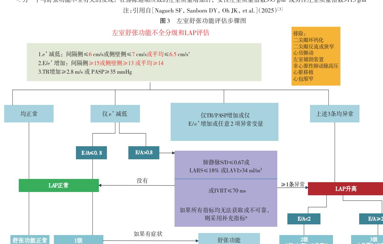 【2025年版ASE超声心动图评估左室舒张功能指南解读】左室舒张功能评估流程图