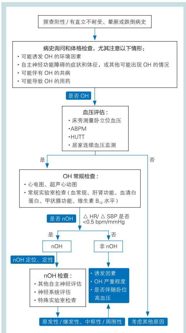 【直立性低血压诊断与处理中国多学科专家共识】临床诊疗流程图