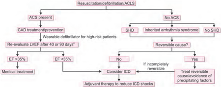 【Textbook of Emergency Cardiology】FLOWCHART 6: Management of frequent premature ventricular complexes