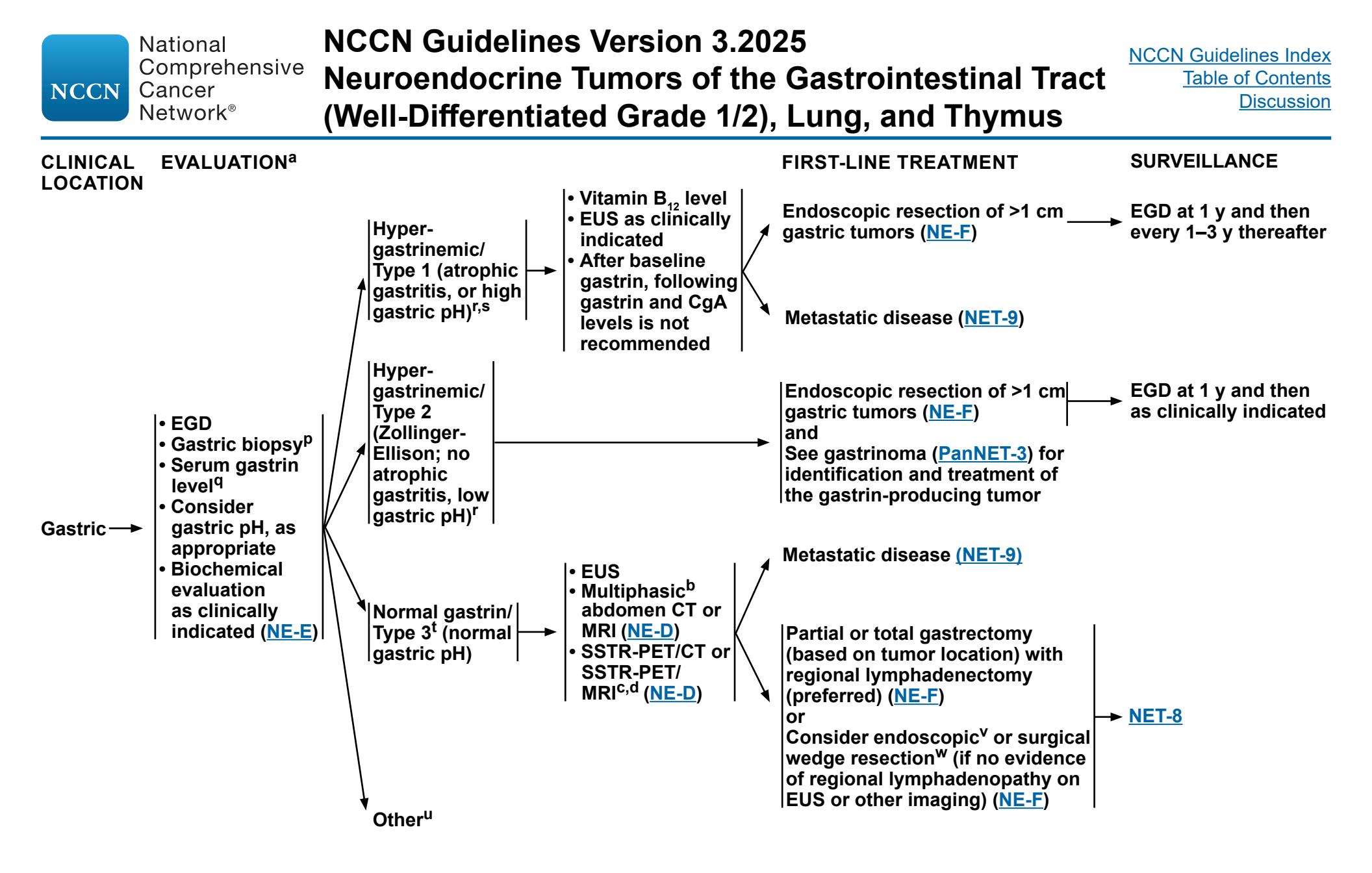 【NCCN Clinical Practice Guidelines in Oncology:Neuroendocrine and Adrenal Tumors(Version 3.2025)】Clinical Management Algorithm