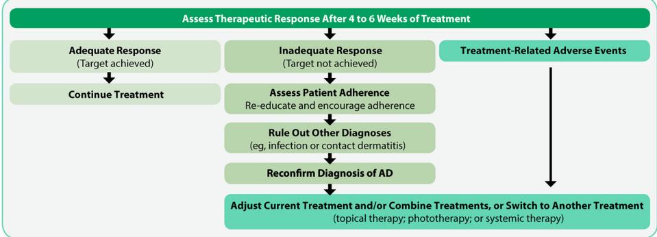 【2025 加拿大共识指南:特应性皮炎的局部治疗】Clinical Management Algorithm