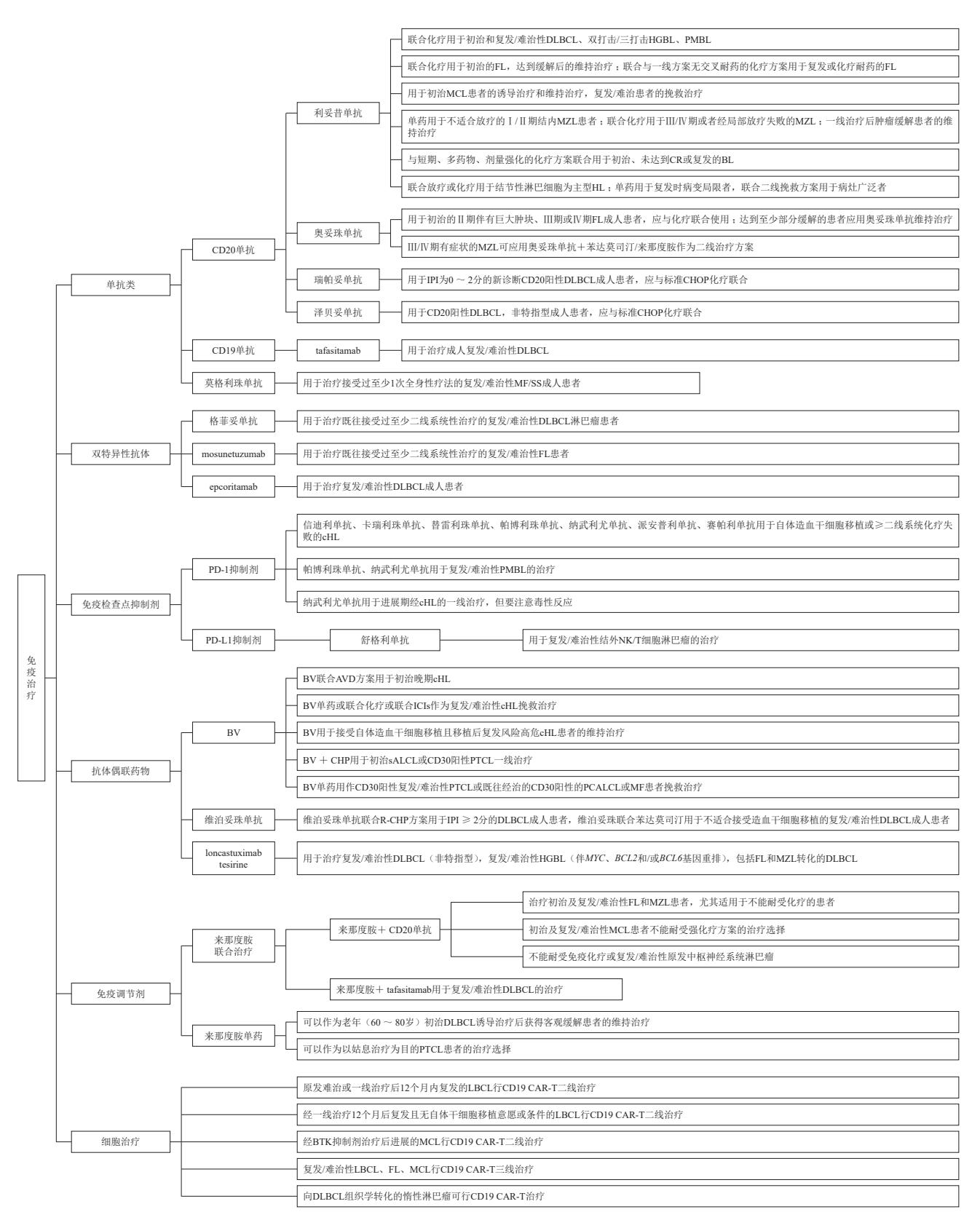 【淋巴瘤免疫治疗中国专家共识(2024年版)】淋巴瘤免疫治疗临床路径图