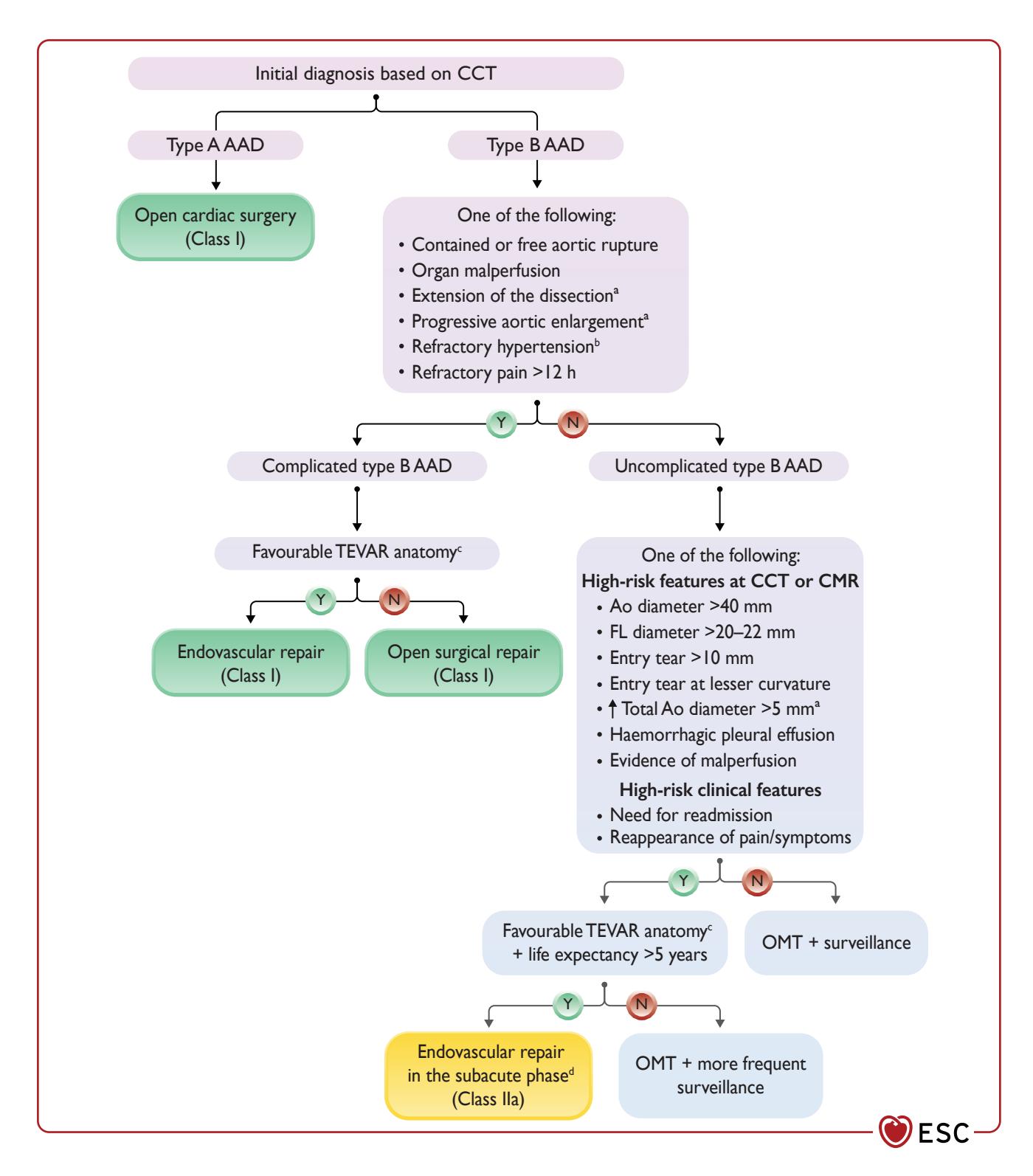 【ESC Guidelines】Clinical management algorithm for Acute Aortic Dissection