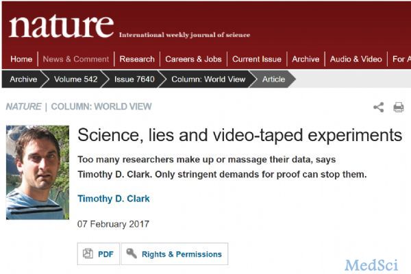 Nature：科学，谎言与实验录像——如果所有<font color="red">论文</font>都用视频记录实验