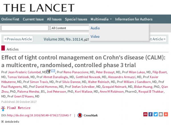 Lancet：优化克罗<font color="red">恩</font>病患者结局 严格控制管理除症状还依据什么？