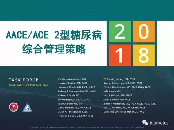 2018 AACE/ACE 2型糖尿病综合管理策略更新要点（附幻灯）