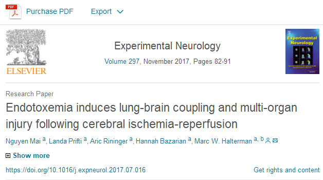 Exp Neurol：如何缓解中风带来的大脑损伤？-肺脏是关键！
