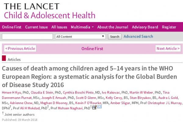 癌症是儿童第一大<font color="red">死因</font>！《柳叶刀》发布长达26年儿童死亡率分析！
