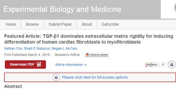 Exp Biol Med：好心做坏事儿！心脏成纤维细胞竟会导致心脏病！