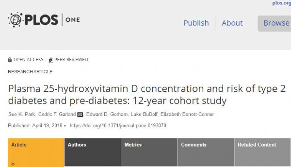 患有糖尿<font color="red">病</font>与缺少维生素D有关！