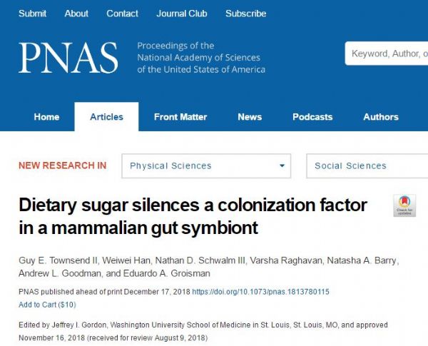 PNAS：单糖竟是肠道菌群紊乱真凶之一！