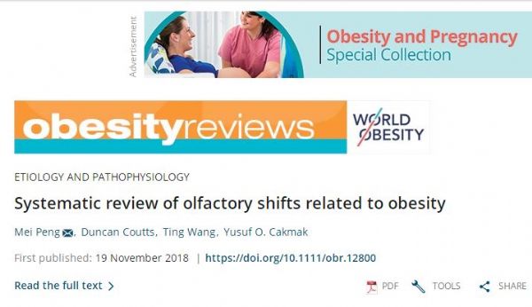 Obes Rev：“闻香识胖人”：研究发现嗅觉与肥胖之间的联系