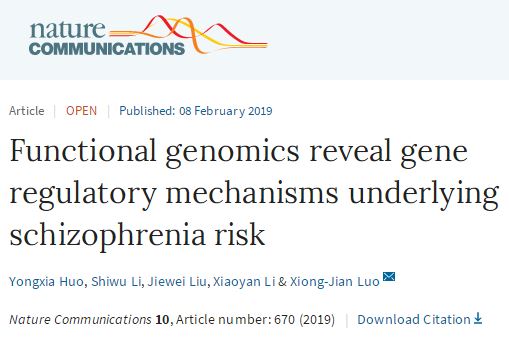 Nat Commun：精神分裂症风险<font color="red">遗传基因</font>调控机制初步揭示