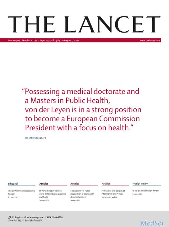 【盘点】2019年7月27日<font color="red">Lancet</font>研究精选