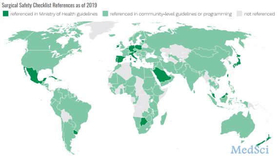 WHO手术安全核对清单十周年报告：全球139个国家引用该清单